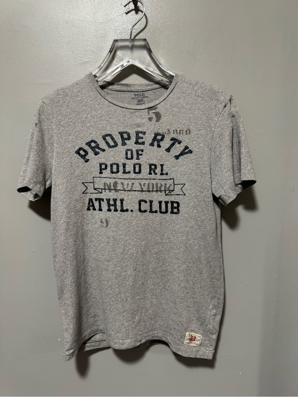 Polo Ralph Lauren Property of Polo RL Athletic Club Gray T Shirt Mens M
